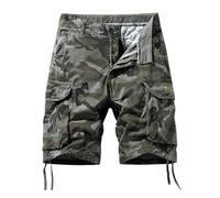 Bermuda Cargo Uomo - Pantaloncini Uomo Cargo Pantaloni Cargo da Uomo Pantaloncini Casual con Tasche Comodi ed Eleganti a Vita Media da Indossare Ogni Giorno in Primavera e in Estate