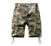 Bermuda Cargo Uomo - Pantaloncini Uomo Cargo Pantaloni Cargo da Uomo Pantaloncini Casual con Tasche Comodi ed Eleganti a Vita Media da Indossare Ogni Giorno in Primavera e in Estate