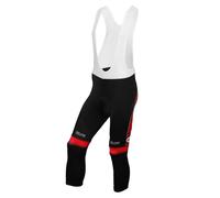 Bermuda con bretelle Infinity nero-rosso nero