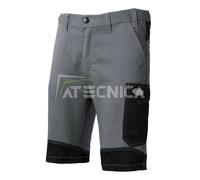 Bermuda da lavoro elasticizzato Logica ASTOR grigio multitasche S-XXXL