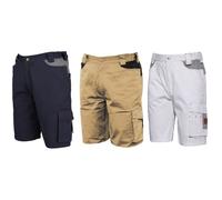 Bermuda da lavoro ISSA LINE 8734 Multitasche corto | Blu - Khaki