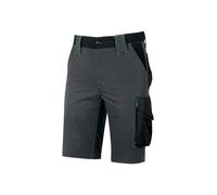 BERMUDA DA LAVORO U-POWER MERCURY ASPHALT GREY GREEN U-4 STRETCH SLIM FIT