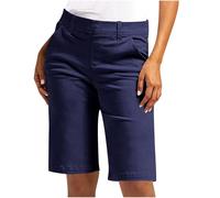 Bermuda Donna Larghi Cotone Lino Pantaloni Corti con Tasche Eleganti Curvy Pantaloncini Casual Sportivi Taglie Forti Shorts Elastico in Vita Leggeri Comodi Pantaloncino Spiaggia Baggy Offerte Estivi