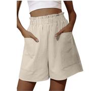 Bermuda Donna Sportivi Taglie Forti Vita Alta Shorts Elastico In Vita Con Coulisse Leggeri Eleganti Pantaloni Corti Estivi Larghi Curvy Bermuda Da Lavoro Comodi Casual Fitness Pantaloncini Da Spiaggia