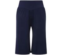 Ulla Popken, Weites, Gerades Bein, Elastikbund Bermuda, Gamba Larga, Dritta, Elastico in Vita, Nero, 48-50 Donna