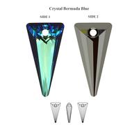 Bermuda in cristallo PRIMERO superiore colore blu ciondoli Molte forme e...