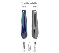 Bermuda in cristallo PRIMERO superiore colore blu ciondoli Molte forme e...