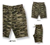BERMUDA MILITARE MIMETICO PANTALONCINO CALIBRATO SLIM-FIT 95% COTONE LEGGERO EVG
