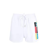 BERMUDA PANTALONCINI Mare Uomo DSQUARED 2 BOXER MIDI D7B644610 BIANCO LOGO
