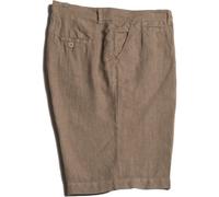 Bermuda Pantalone Corto da Uomo in Puro Lino, Tinta Unita al Filo, Elegante, dalla S alla 3XL, in 5 colorazioni, Bianco, Blu, Verde, Beige e Rosso