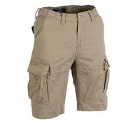 BERMUDA STILE MILITARE VINTAGE MIL-TEC IN COTONE PRELAVATO DI COLORE VERDE