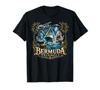Bermuda Triangolo Nave da Crociera UFO Shark Pirate Souvenir Maglietta