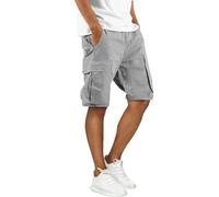 Bermuda Uomo Cargo Estivo Pantaloncini con Tasche Laterali Shorts Pantaloni Corti Baggy Multi-Tasche in Cotone Tasconati Pantaloncini da Lavoro Uomo Corti Bermuda Shorts Casual Sportivi Leggero
