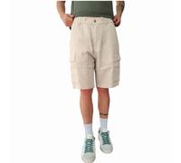 Bermuda uomo GIANNI LUPO 100% lino modello cargo con coulisse elastica in vita