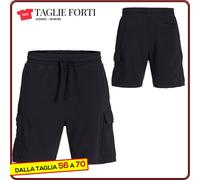 bermuda uomo TAGLIE FORTI pantaloncini tuta sportivi corti da 56 a 70 Jack Jones