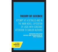 Bernard Bolzano Theory of Science (Tascabile)
