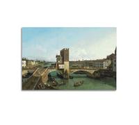 Bernardo Bellotto, veduta di Verona con il Ponte delle Navi, stampe artistiche, arte vintage, tela da parete, famosa pittura artistica da parete poster su tela e stampa artistica moderna per la camera