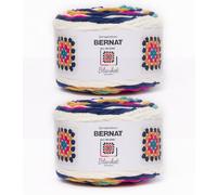 Bernat All in One Blanket Granny Retro Pop Filato - 2 confezioni da 240 g/8,5 oz - 100% poliestere - #6 Super Bulky - 160 metri - per maglia/uncinetto