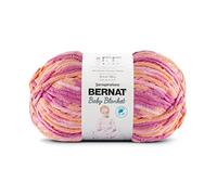 Bernat Baby Blanket BB Peachy Yarn - 1 Pack of 10.5oz/300g - Polyester - #6 Super Bulky - 220 Yards - Knitting/Crochet