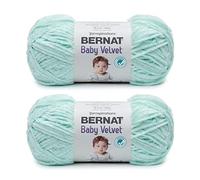 Bernat Baby Velvet Bleached Aqua Yarn - 2 confezioni da 300 g/10,5 oz - poliestere - 4 Medium (pettinato) - 400 metri - per maglia/uncinetto