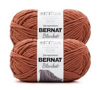 Bernat Blanket BB - Filato arancione foglia - 2 confezioni da 300 g - 100% poliestere - #6 super voluminoso - 200 metri - per maglia/uncinetto