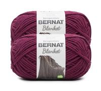 Bernat Blanket BB - Filato bordeaux prugna - 2 confezioni da 300 g/10,5 oz - 100% poliestere - #6 Super Bulky - 200 metri - per maglia/uncinetto