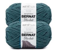 Bernat Blanket BB - Gomitolo di filato color foglia di tè scuro, 2 confezioni da 300 g, 100% poliestere, super voluminoso, 200 m, per maglia/uncinetto