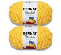 Bernat Blanket Brights - Filato giallo per scuolabus, 2 confezioni da 300 g, in poliestere, 6 super voluminose, 200 m, per maglia/uncinetto