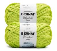 Bernat Blanket Extra Bright Lime Filato - 2 confezioni da 300 g/10,5 oz - 100% poliestere - # 7 Jumbo - 80,4 m - per maglia/uncinetto
