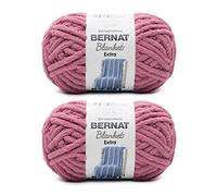 Bernat Blanket Extra Burnt Rose Yarn - 2 confezioni da 300 g/10,5 oz - poliestere - 7 Jumbo - 90 metri - per maglia/uncinetto