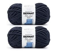 Bernat Blanket Extra Indigo Yarn - 2 confezioni da 300 g/10,5 oz - poliestere - 7 Jumbo - 90 metri - per lavoro a maglia, uncinetto, artigianato e amigurumi, filato di ciniglia grosso