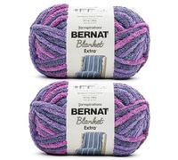 Bernat Blanket Extra Purple Sunset Yarn - 2 confezioni da 300 g - poliestere - # 7 Jumbo - 90 metri - per lavoro a maglia, uncinetto, artigianato e amigurumi