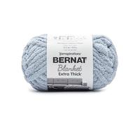 Bernat Blanket Extra Thick Fog Blue Yarn - 1 confezione da 598,74 g - 100% poliestere - #7 Jumbo - 70 m per lavoro a maglia, uncinetto, artigianato e amigurumi, filato di ciniglia grosso