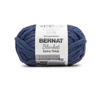 Bernat Blanket Extra Thick Navy Yarn - 1 confezione da 598,74 g - 100% poliestere - #7 Jumbo - 70 m per lavoro a maglia, uncinetto, artigianato e amigurumi, filato di ciniglia grosso