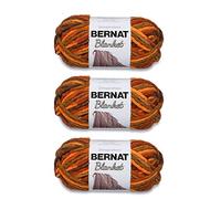 Bernat Blanket Fall Leaves Filato - 3 confezioni da 150 g/5,3 oz - poliestere - 6 super voluminosi - 100 metri - per lavoro a maglia, uncinetto, artigianato e amigurumi, filato di ciniglia grosso