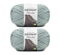 Bernat Blanket - Filato in poliestere, 2 confezioni da 300 g, n. 6 super voluminoso, 200 m, per lavori a maglia/uncinetto, colore: verde fumo (Smoky Green)