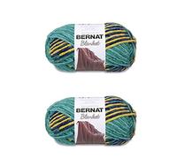 Bernat Blanket Filato in poliestere da 300 g, super grosso n. 6, pesante, per lavori a maglia e all'uncinetto, 200 m, colore: ametista, confezione da 2, bianco (dorset)