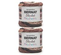 Bernat Blanket Patchwork Coffee Bar Filato - 2 confezioni da 300 g/10,5 oz - 100% poliestere - #6 Super Bulky - 200 metri - per maglia/uncinetto