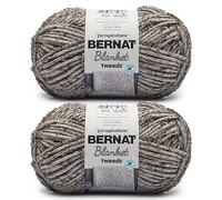 Bernat Blanket Tweeds, filato di tweed colomba - 2 confezioni da 300 g - poliestere - #6 super voluminoso - 200 metri - per lavoro a maglia e uncinetto