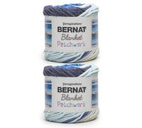 Bernat Coperta patchwork Ocean Waves filato - 2 confezioni da 300 g/10,5 oz - 100% poliestere - #6 Super Bulky - 200 metri - per maglia/uncinetto
