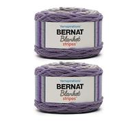 Bernat Coperta strisce filato, melanzana 2