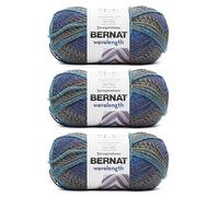 Bernat Filato viola turchese lunghezza d'onda, confezione da 3 pezzi da 140 g, acrilico, 5 ingombrante, 200 m, per lavori a maglia, uncinetto e artigianato