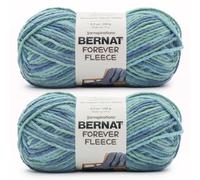 Bernat Forever Fleece Seaglass Yarn - 2 confezioni da 280 g/9,9 oz - 100% poliestere - #6 Super Bulky - 160 metri - per maglia/uncinetto
