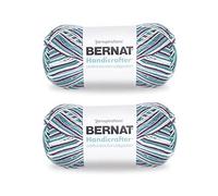 Bernat Handicrafter - Gomitolo di cotone a forma di corona di gioielli ombre, confezione da 2 pezzi da 340 g, cotone, 4 medi (pettinati) - 608 m - maglia e uncinetto