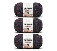 Bernat Lattice - 3 confezioni da 220 m/221 g Blacklight 54% poliestere 28% acrilico 18% nylon filato