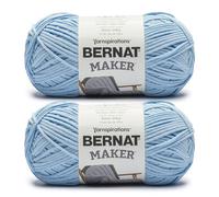 Bernat Maker cielo azzurro, 2 confezioni da 250 g 72% cotone 28% nylon, n.5, grosso 290 m, per maglieria, uncinetto e amigurumi