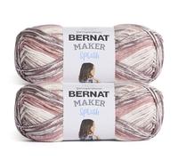 Bernat Maker Splash - Filato di corteccia da 250 g, 75% cotone, 25% nylon, 279 m, per lavori a maglia, uncinetto e amigurumi, confezione da 2