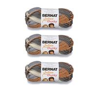 Bernat Softee Chunky Stillness Yarn - 3 confezioni da 80 g - acrilico - 6 super voluminosi - 70 metri - per lavori a maglia, uncinetto e artigianato