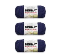 Bernat Super Value Filato, confezione da 3, Denim Heather 3 Conteggi