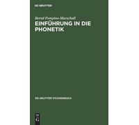 Bernd Pompino-Marschall Einführung in Die Phonetik (Copertina rigida)